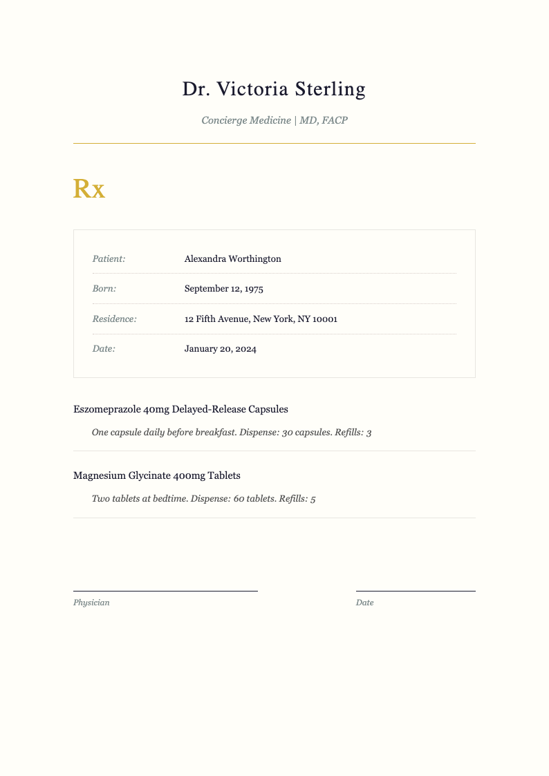 Luxury medical prescription